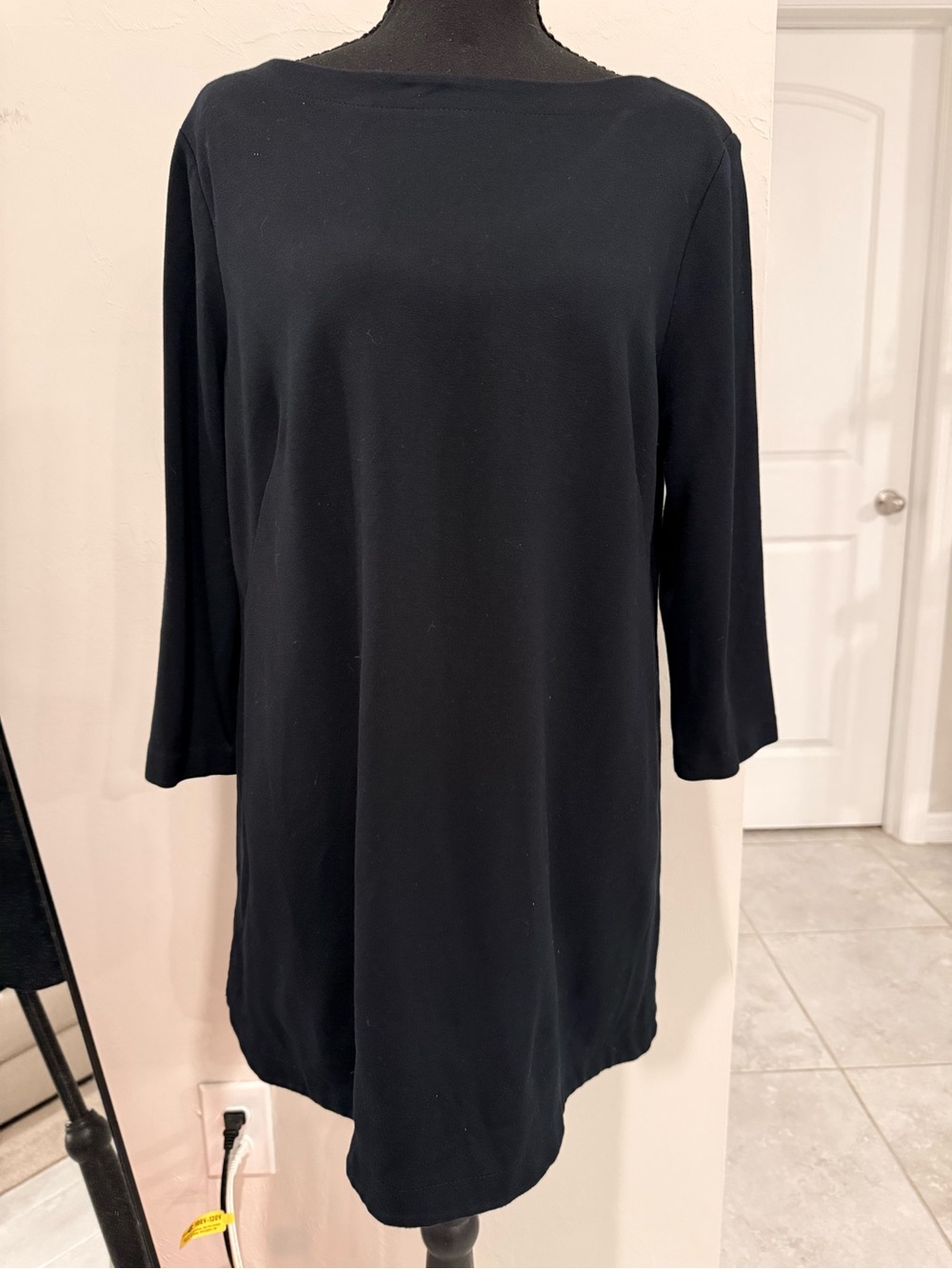 J. Jill Black Boatneck Three-Quarter Sleeve Tunic